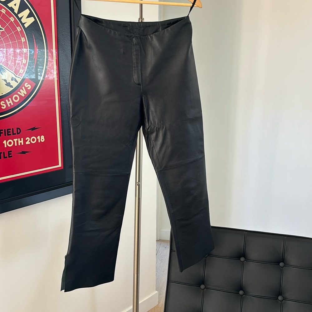 Leather Bootcut Capri Pant